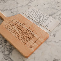 Handwritten Recipe Cutting Board - Custom Engraving