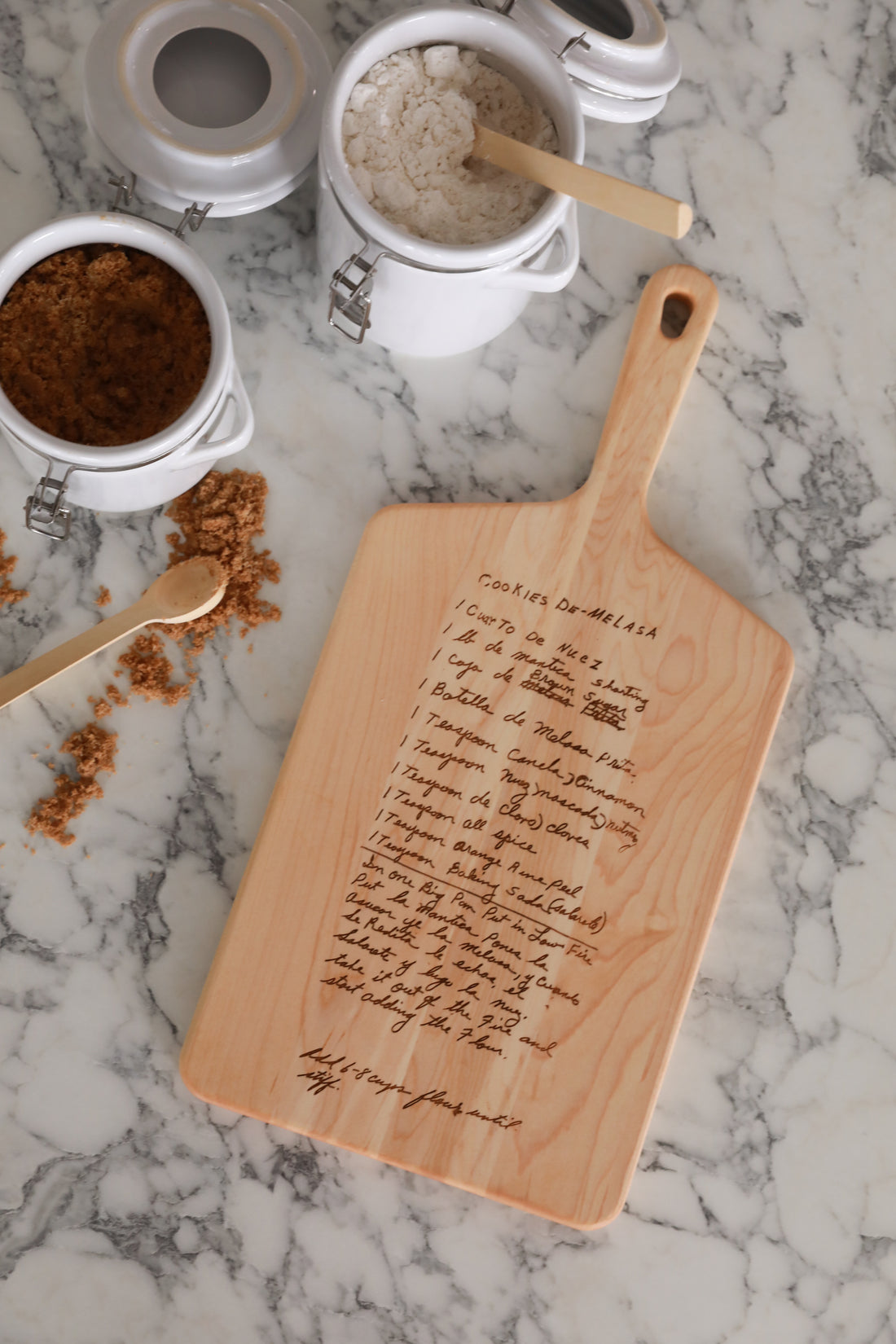 Custom Engraved Handwritten Recipe Cutting Board