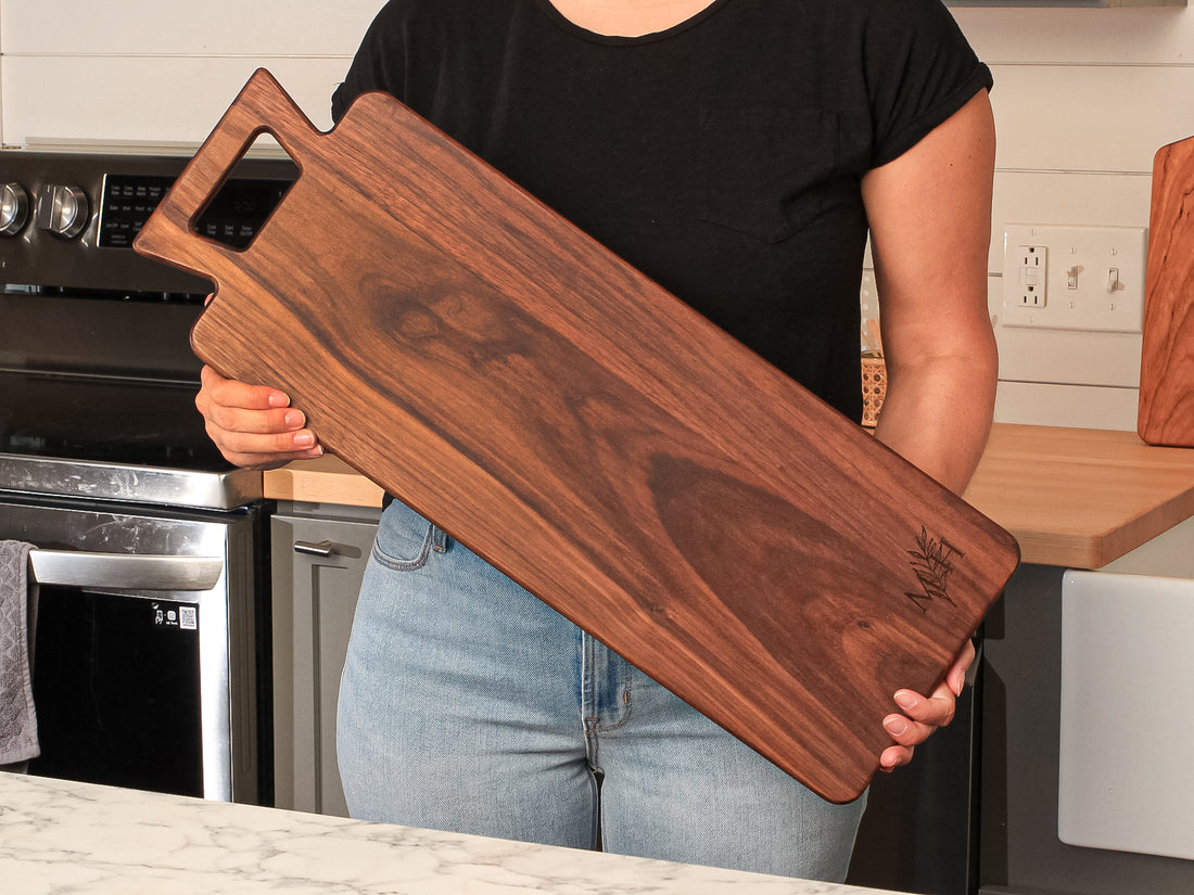 Walnut Charcuterie Paddle Board
