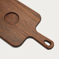 Double Sided Walnut Charcuterie Board with Bowls Set