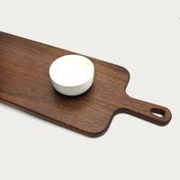 Double Sided Walnut Charcuterie Board with Bowls Set