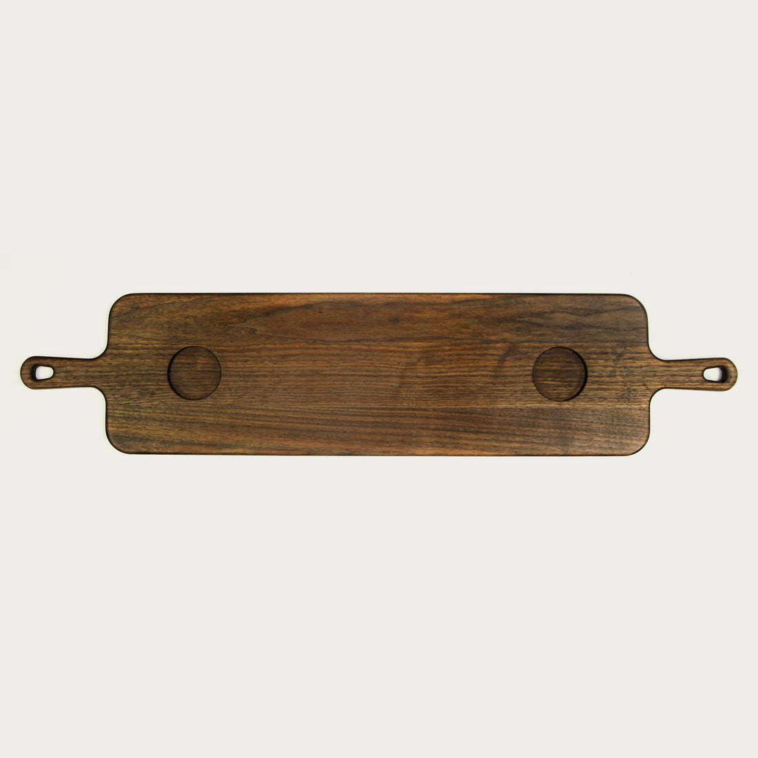 Double Sided Walnut Charcuterie Board with Bowls Set
