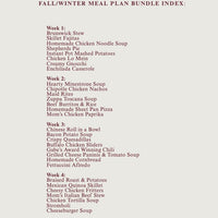 Fall/Winter Meal Plan Bundle