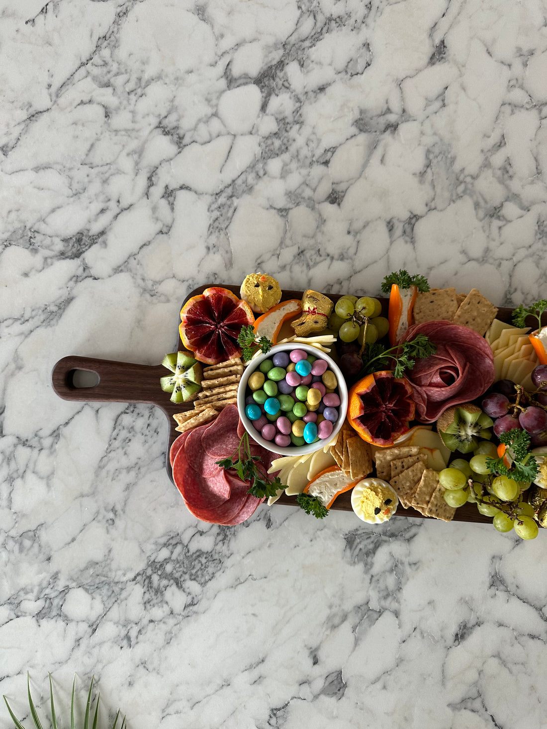 Double Sided Walnut Charcuterie Board with Bowls Set