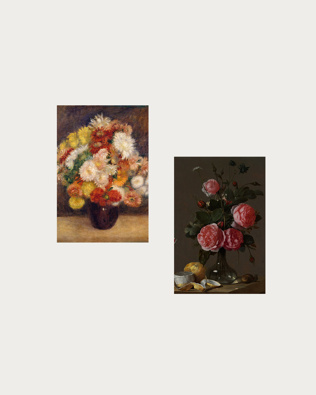 Roses and Chrysanthemums Set