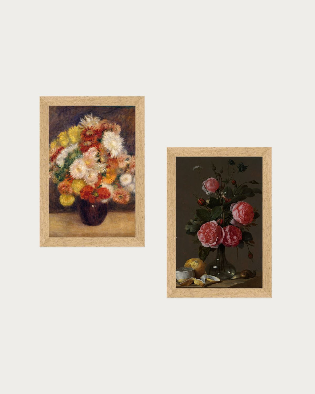 Roses and Chrysanthemums Set