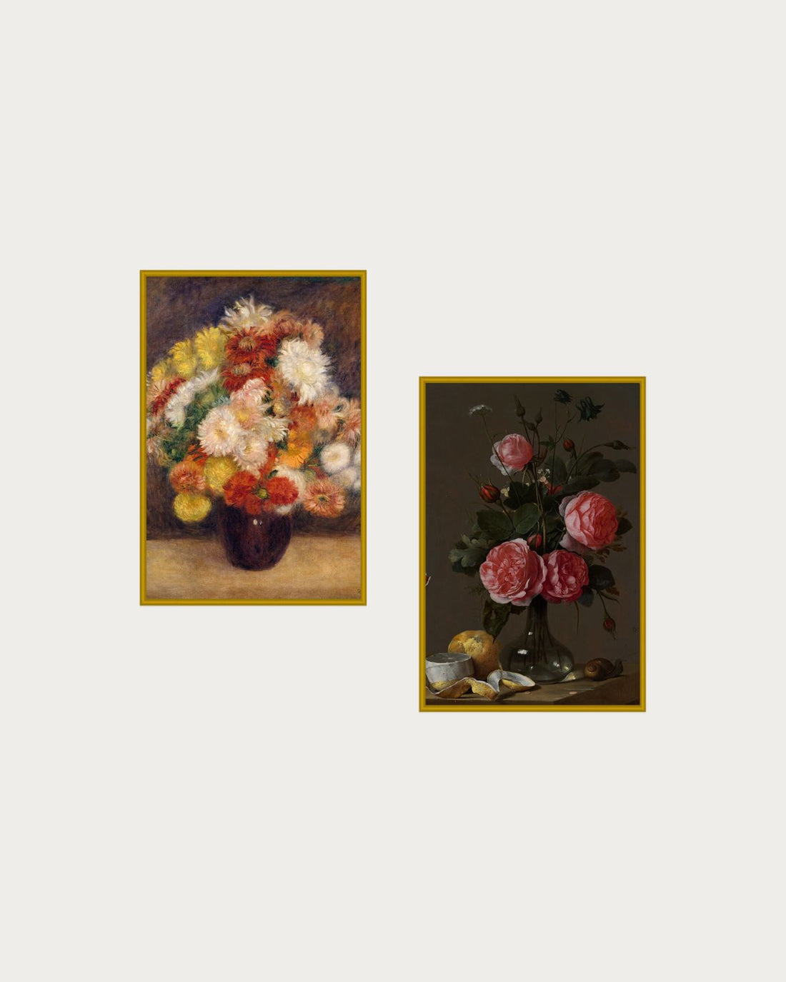 Roses and Chrysanthemums Set
