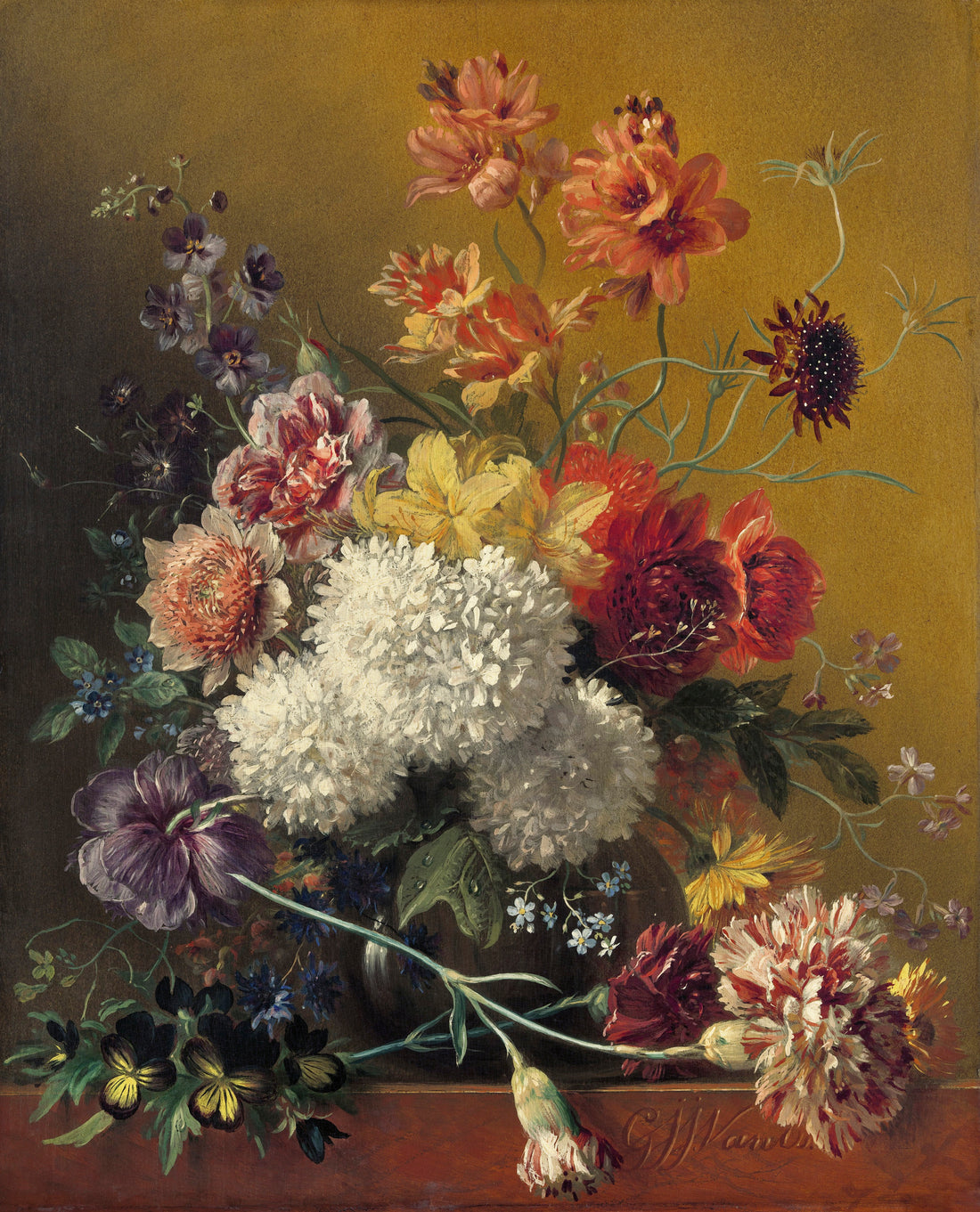 Flowers Still Life Vintage Print (Download)