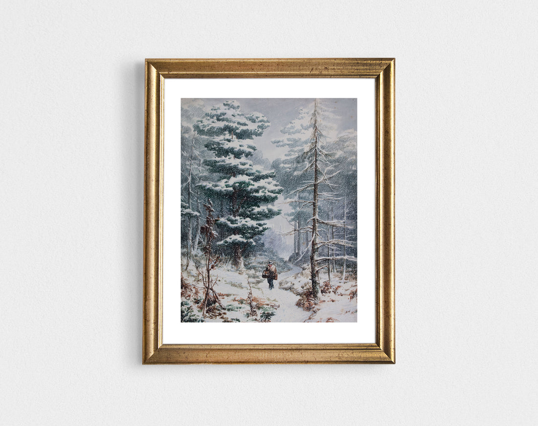 A Winter Walk - holiday print-ready download