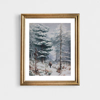 A Winter Walk - holiday print-ready download