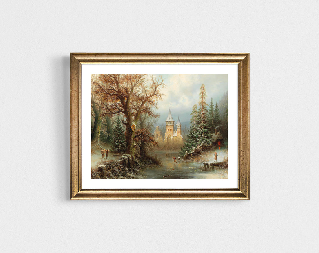 The Ice Skaters - holiday print-ready download