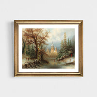 The Ice Skaters - holiday print-ready download