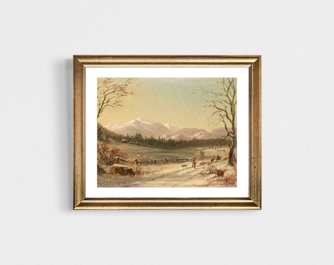 Snow Capped Mountains - holiday print-ready download