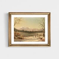 Snow Capped Mountains - holiday print-ready download
