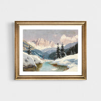 The Wintery Dolomites - holiday print-ready download