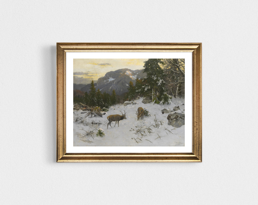 Winter in the Mountains - holiday print-ready download