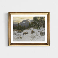 Winter in the Mountains - holiday print-ready download