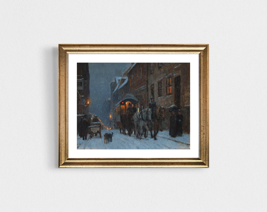 Winter Streets of Stockholm - holiday print-ready download
