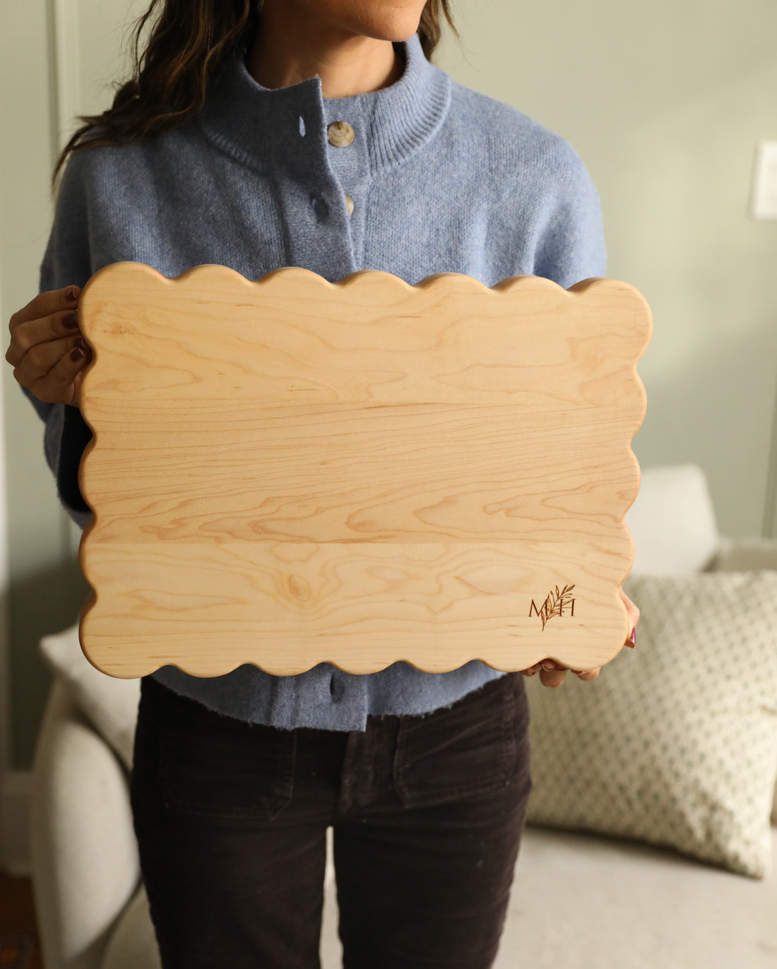 Scalloped Butcher Block Cutting Board