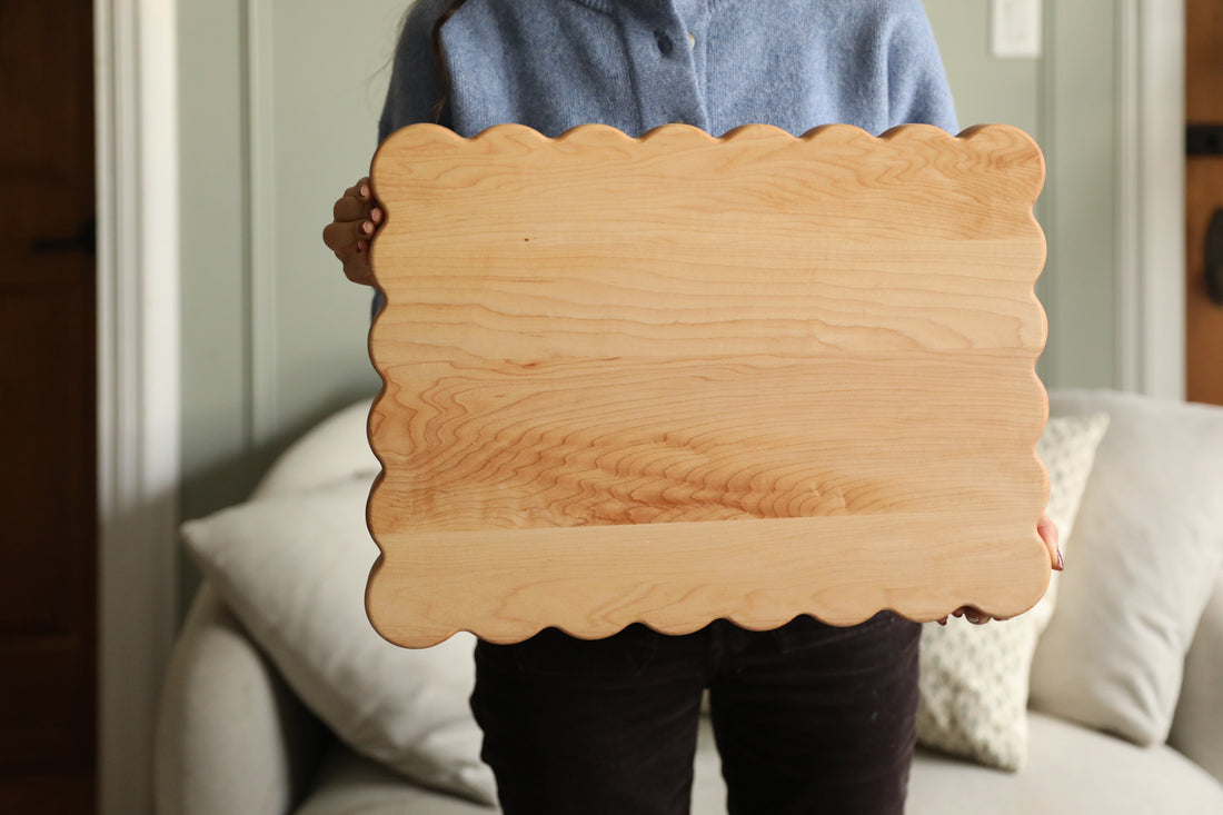 Scalloped Butcher Block Cutting Board