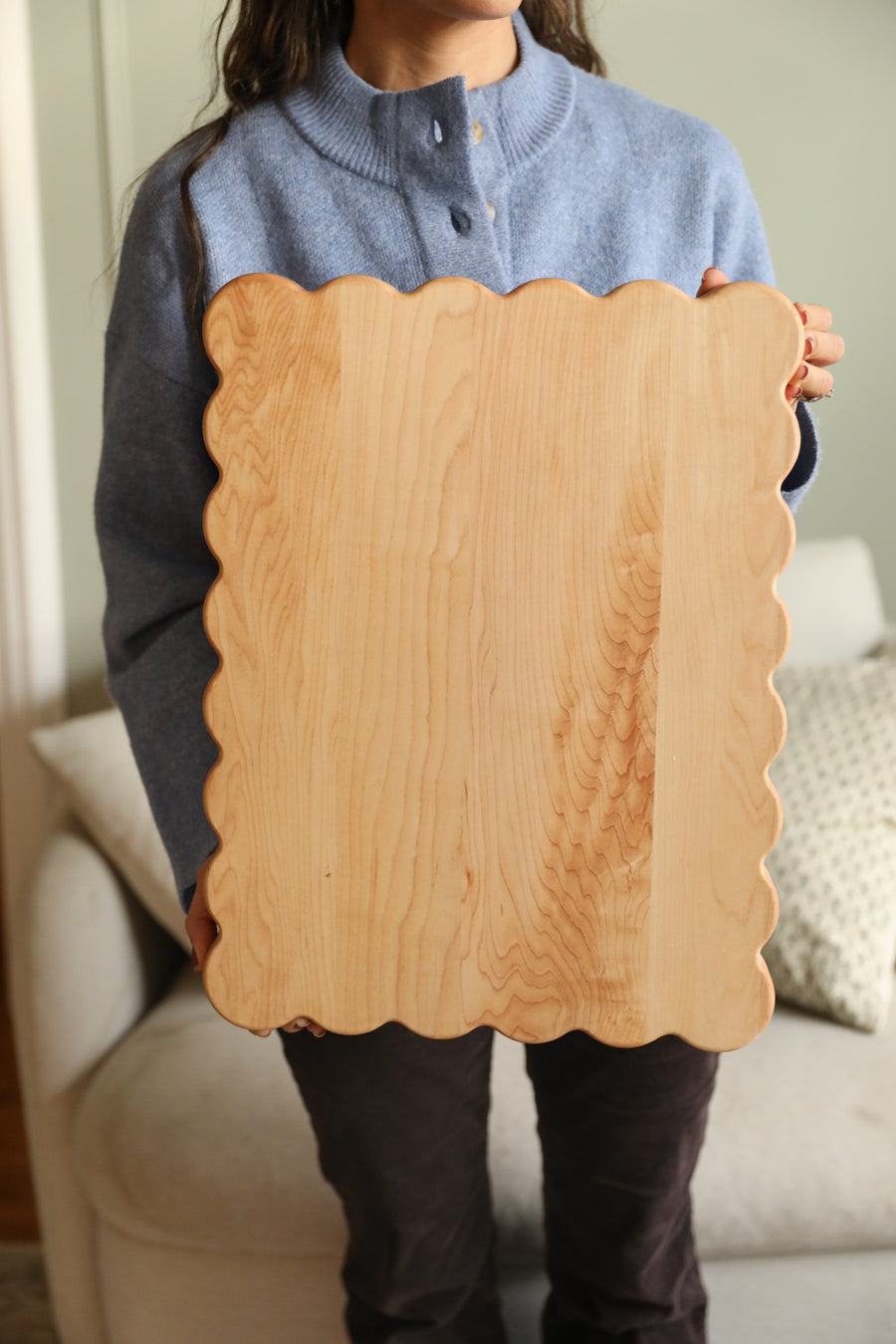 Scalloped Butcher Block Cutting Board