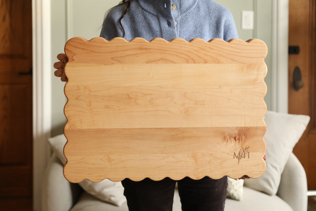 Scalloped Butcher Block Cutting Board