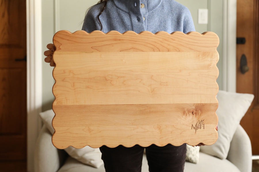 Scalloped Butcher Block Cutting Board