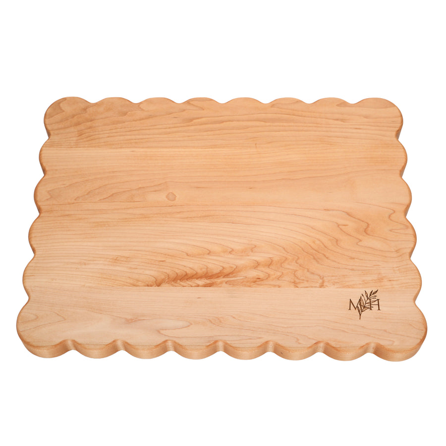 Scalloped Butcher Block Cutting Board