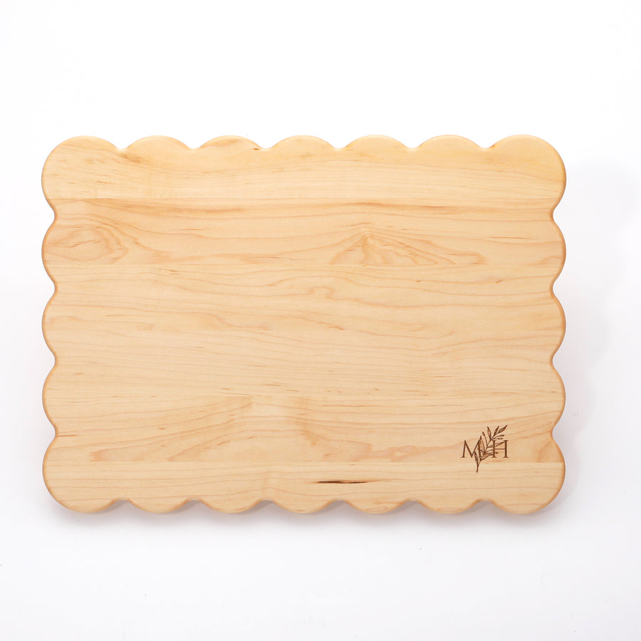 Scalloped Butcher Block Cutting Board