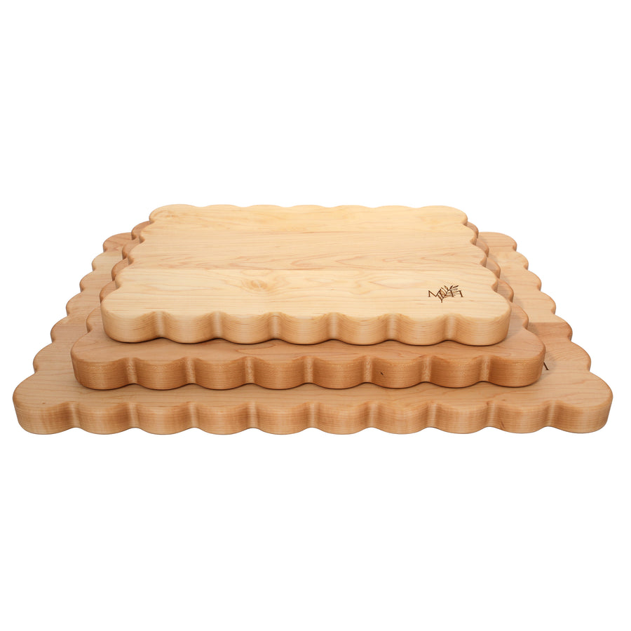 Scalloped Butcher Block Cutting Board