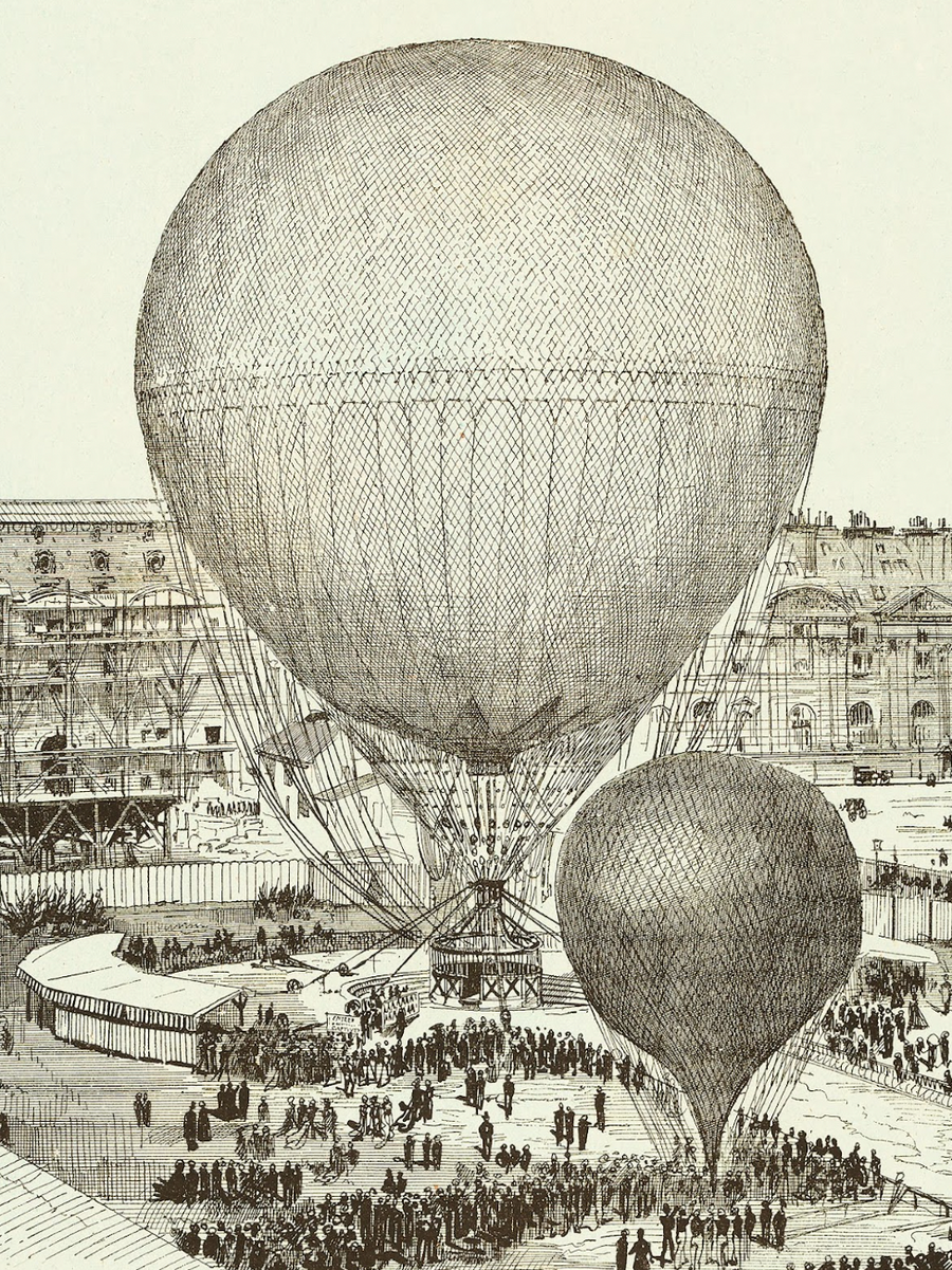 Hot Air Balloon Vintage Digital Download