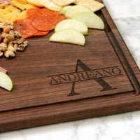 Walnut Cutting Board with Handles (Optional Engraving)