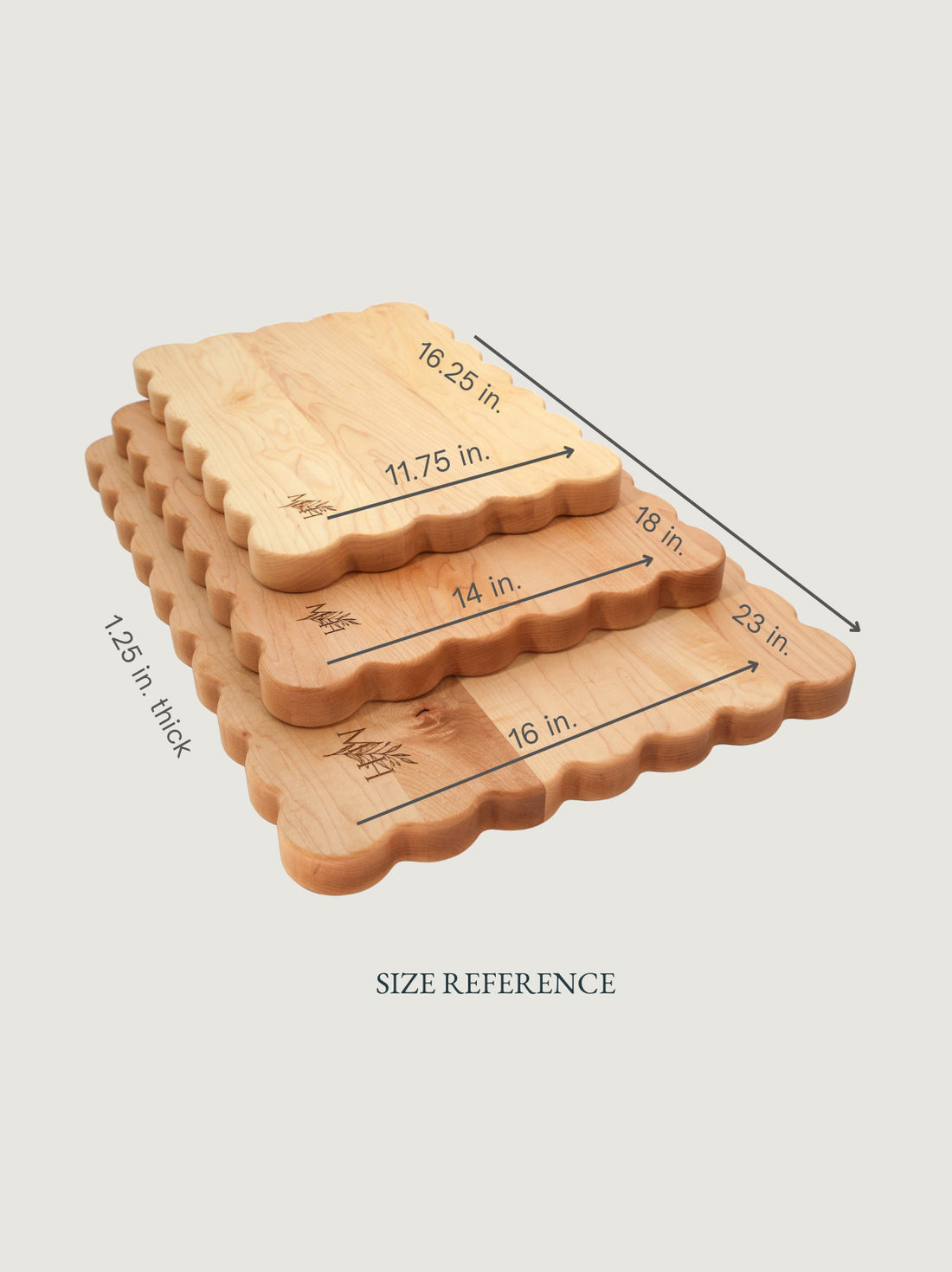 Scalloped Butcher Block Cutting Board