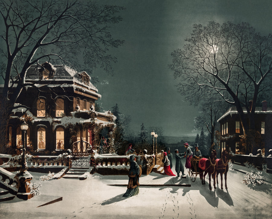 Christmas Night Vintage Print (Download)