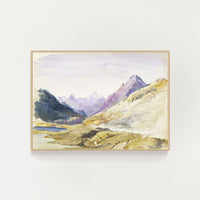 Switzerland Vintage Watercolor Landscape (Download)